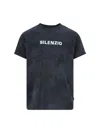 Aspesi Graphic Tie-dye Crew Neck Short Sleeve T-shirt In Blue