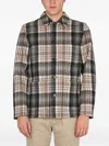 Aspesi Tadao Check-pattern Shirt Jacket In Brown