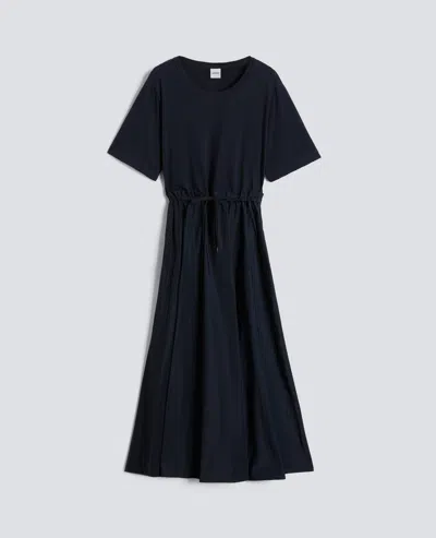 Aspesi Taffeta And Jersey Dress In Black