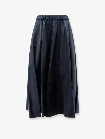 Aspesi Taffeta' Long Skirt In Blue