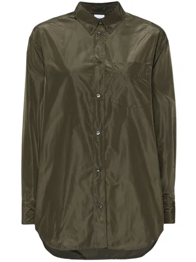 Aspesi Taffeta Shirt In Dark Green