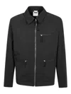 Aspesi Water-repellent Poly Twill Jacket In Black