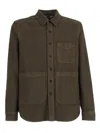 Aspesi Tailored Button-up Shirt With Pointed Collar In Green