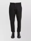 Aspesi Tailored Chino Trousers With Pockets In Black