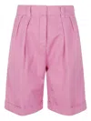 Aspesi Classic Bermuda Trousers In Pink