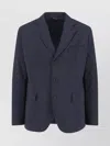 Aspesi Tailored Single-breasted Blazer With Pockets In Blue