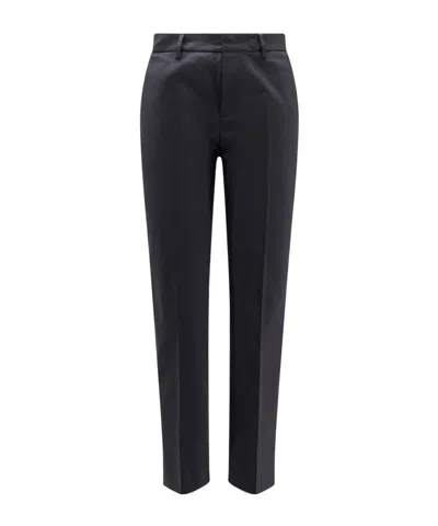 Aspesi Tailored Slit-hem Pants In Black