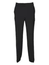 Aspesi Dark Blue Crepe Cady Trousers