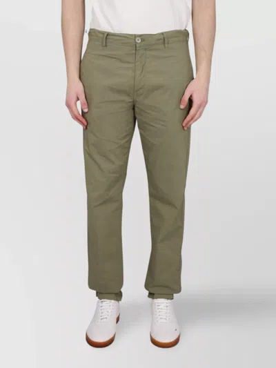 Aspesi Tailored Trousers With Pockets And Loops In Green