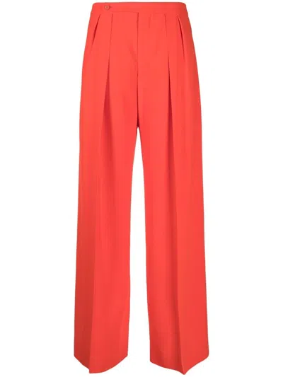 Aspesi Tailored Wide-leg Trousers In Rot