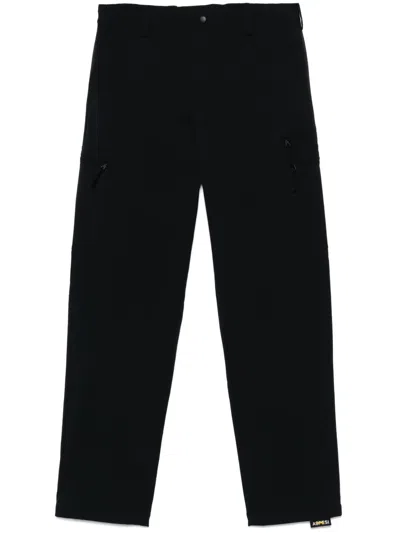 Aspesi Tapered-leg Cargo Pants In Black