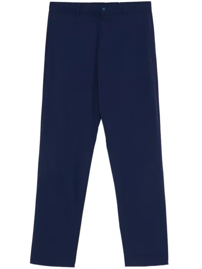 Aspesi Drawstring-waist Tapered Trousers In Blue