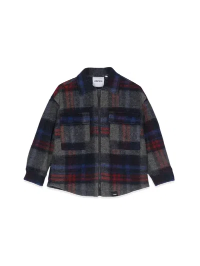 Aspesi Kids' Tartan Jacket In Multicolour