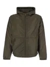 Aspesi Hooded Zip-up Jacket In Green