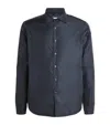 Aspesi Button-up Minimalist Jacket With Classic Collar In Navy