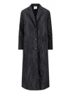 Aspesi Long Jacket With Buttoned Cuffs And Pockets In Black