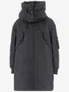 Aspesi Hooded Jacket With Arm Pocket And Drawstring In Black