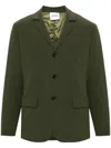 Aspesi Technical-jersey Blazer In Green