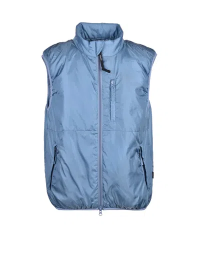 Aspesi Technical Nylon Vest With Thermore Insulation And Zippered Pockets In Blue