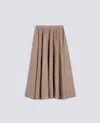 Aspesi Technical Polyester Skirt In Brown
