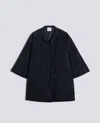 Aspesi Technical Taffeta Overcoat In Blue