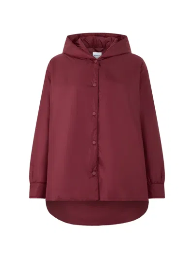 Aspesi Thermore Hooded Padded Jacket In Red