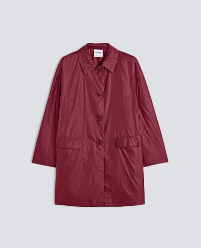 Aspesi Thermore-padded Nylon Coat - Barbera In Burgundy