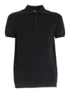 Aspesi Navy Cotton Knit Polo Shirt In Black