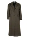 Aspesi Three-button Wool Coat In Gray