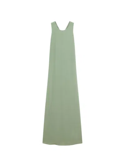 Aspesi Tie Back Detail Maxi Dress In Green