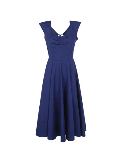 Aspesi Tie Back Dress In Blue