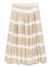 Aspesi Tie-dye Midi Skirt In Neutrals