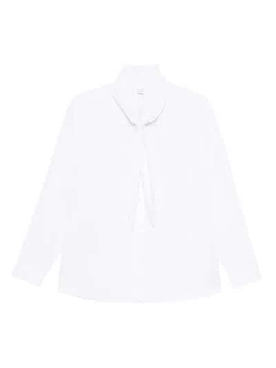 Aspesi Tie-neck Shirt In White