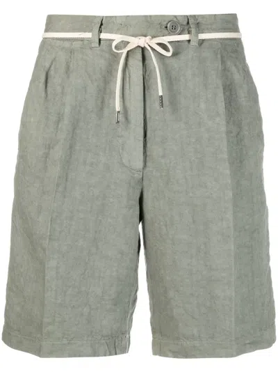 ASPESI TIE-WAIST LINEN SHORTS