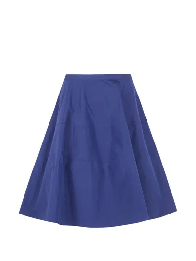 Aspesi Tiered Skirt In Blue