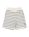 Aspesi Striped Sweat Shorts In White
