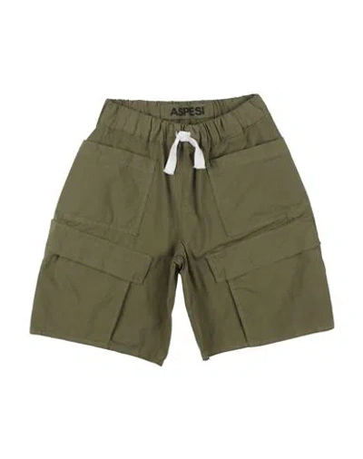 Aspesi Babies'  Toddler Boy Shorts & Bermuda Shorts Military Green Size 6 Cotton, Elastane