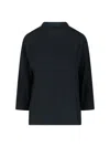 Aspesi Minimalist Black Top With Clean Silhouette In Black