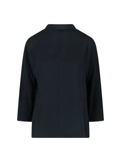 Aspesi Minimalist Black Top With Clean Silhouette