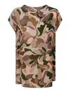 Aspesi Multicoloured Crepe De Chine Top In Multicolour