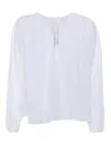 Aspesi Bow Tied Rounded Hem Top In White