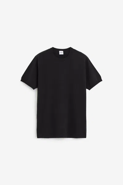 Aspesi T-shirt Ay28 T-shirt In Black Cotton In Nero