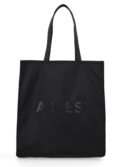 Aspesi Tote Bag With Logo In Black