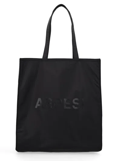 Aspesi Tote Bag With Logo In Black
