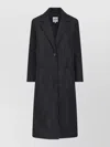 Aspesi Black Single-breasted Technical Fabric Coat In Multi
