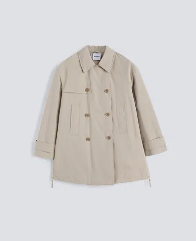 Aspesi Trench Corto Scarlett In Misto Cotone - Sabbia In Brown