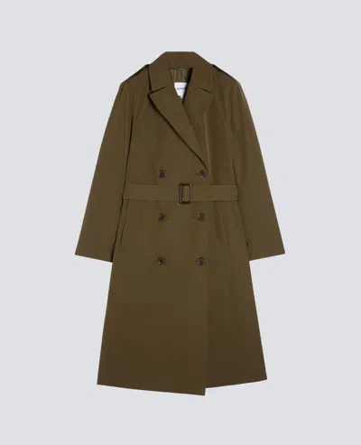 Aspesi Trench In Tela Di Cotone E Poliestere Imbottito Con Ovatta Thermore - Militar In Green