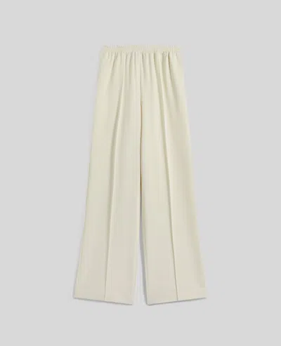 Aspesi Triacetate Crepe Cady Trousers In White