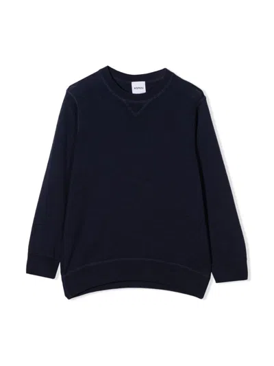 Aspesi Mini Tricot Crew Neck Sweater In Black