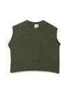 Aspesi Purl-knit Ribbed Knitted Vest In Green